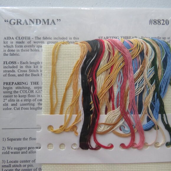Loving Grandma Vintage Counted Cross Stitch Kit #8820 - Picture 7 of 7